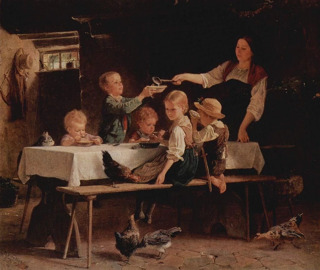 Bambini a pranzo di Vautier (1857)